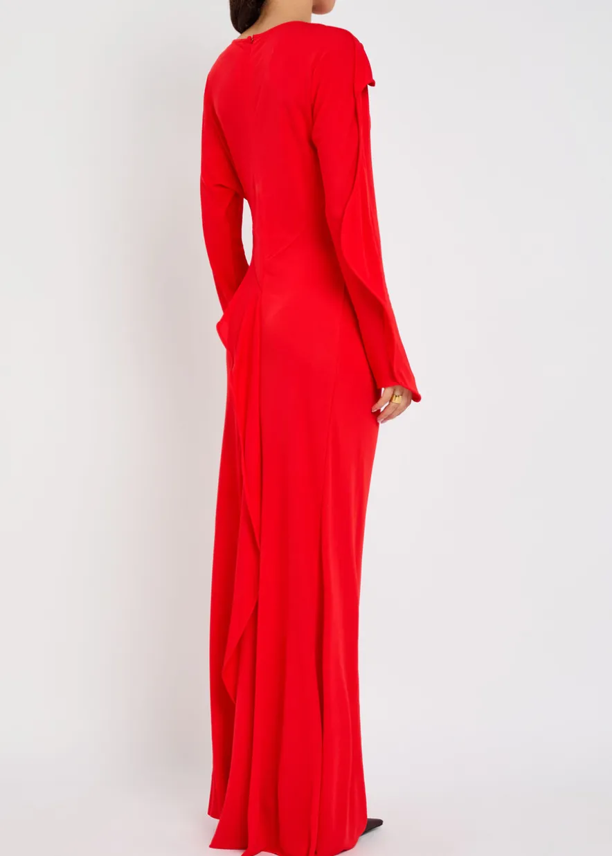 Draped jersey gown