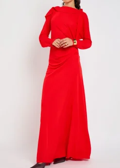 Draped jersey gown