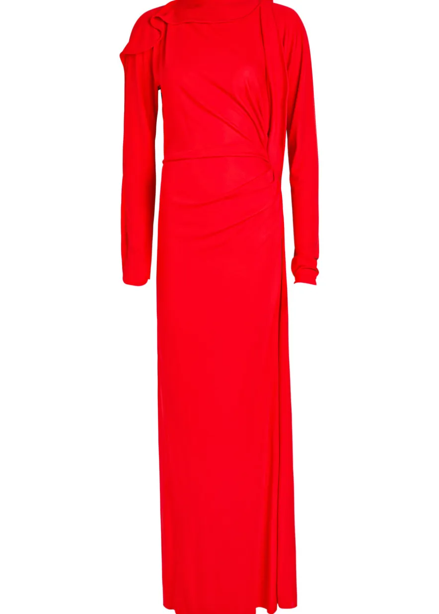 Draped jersey gown