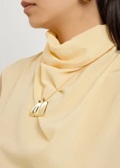 Draped silk top