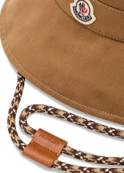 Drawstring cotton bucket hat