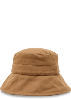 Drawstring cotton bucket hat