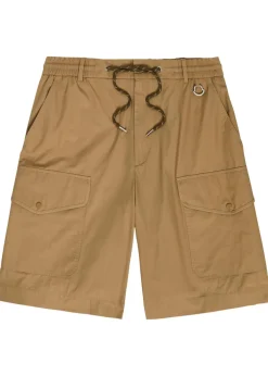 Drawstring cotton-poplin cargo shorts