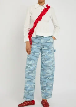 Drew camouflage straight-leg jeans