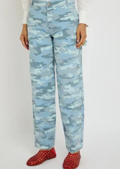 Drew camouflage straight-leg jeans