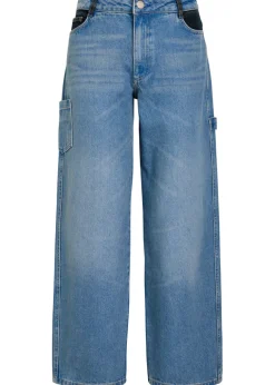 Drew embroidered relaxed straight-leg jeans