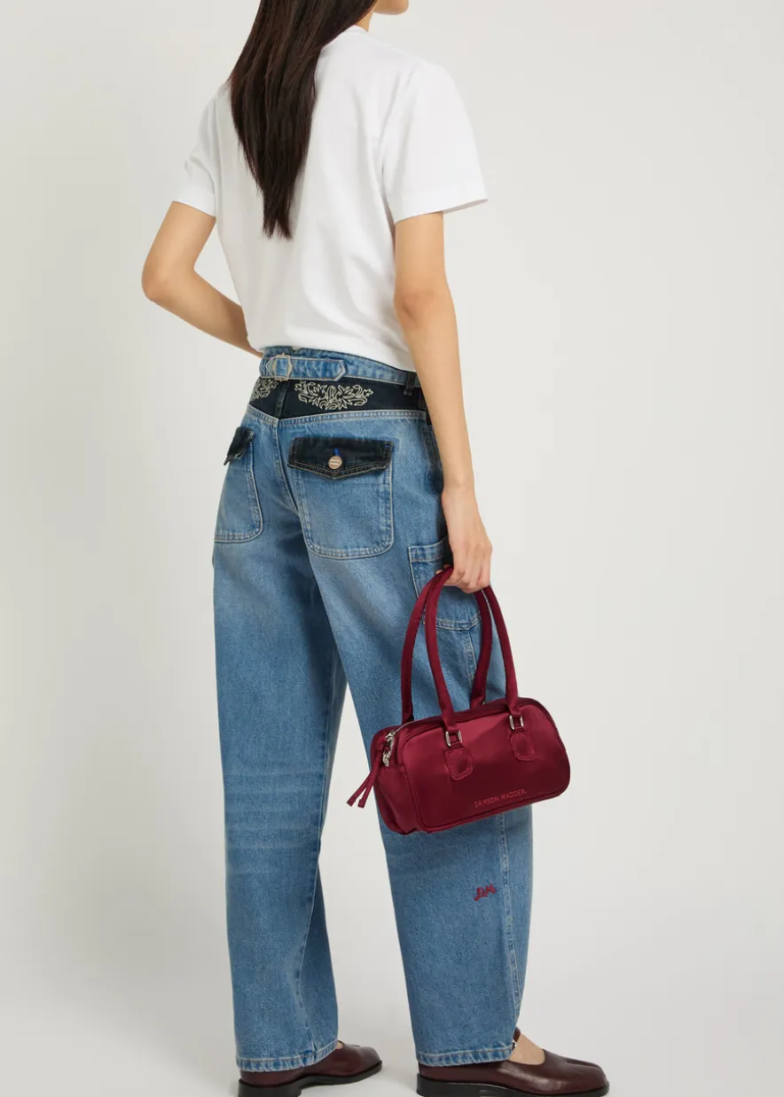 Drew embroidered relaxed straight-leg jeans