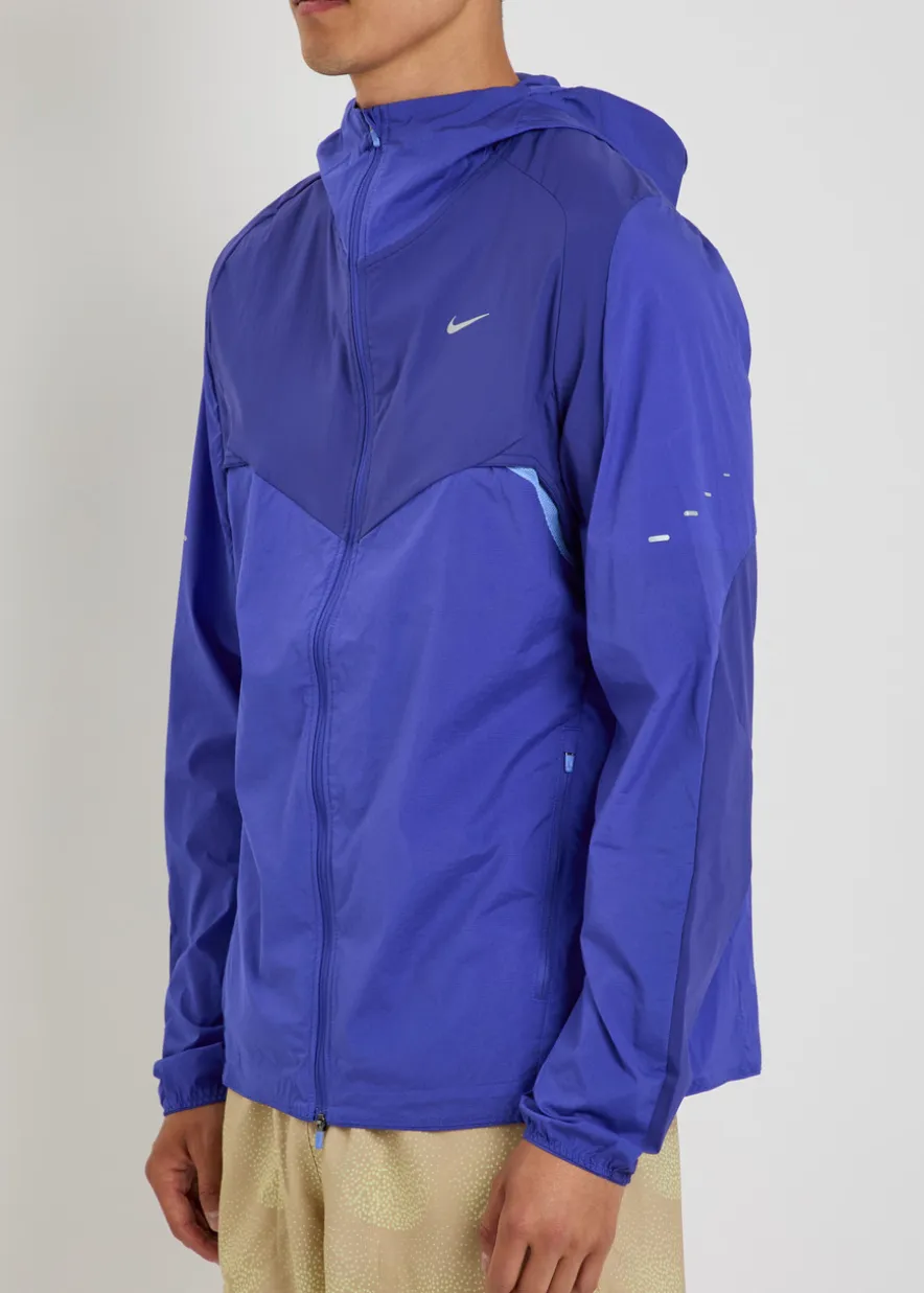 Dri-FIT hooded stretch-nylon running jacket