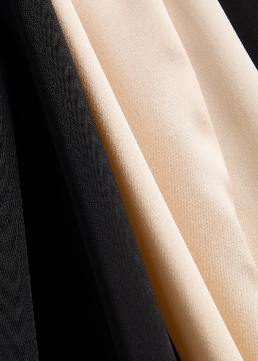 Dublina scarf-effect stretch-crepe maxi dress