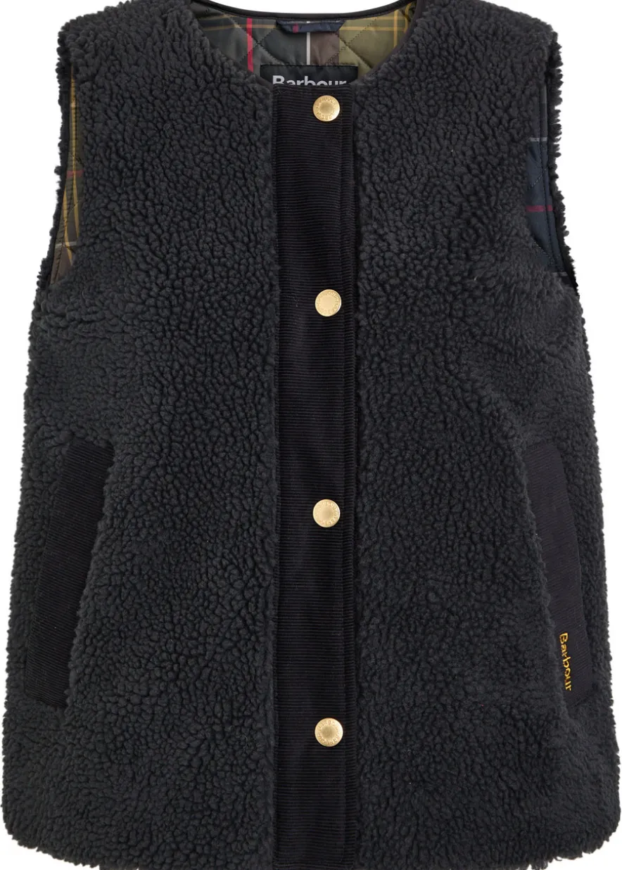 Dulsie corduroy-trim fleece gilet