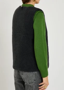 Dulsie corduroy-trim fleece gilet