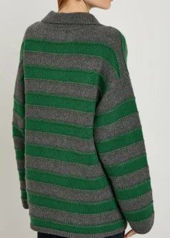 Dume striped cashmere rugby jumper