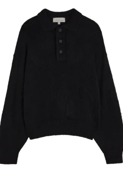 Dune brushed-knit polo jumper
