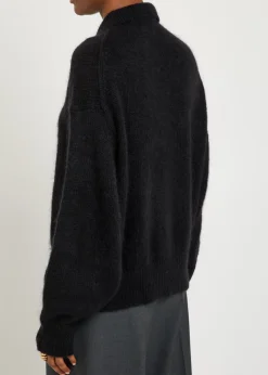 Dune brushed-knit polo jumper