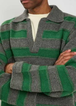 Dune striped cashmere rugby jumper
