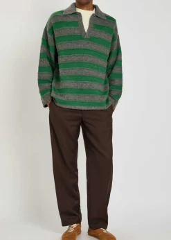 Dune striped cashmere rugby jumper