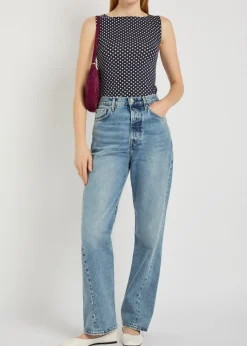 Dusk polka dot jersey top