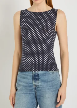 Dusk polka dot jersey top