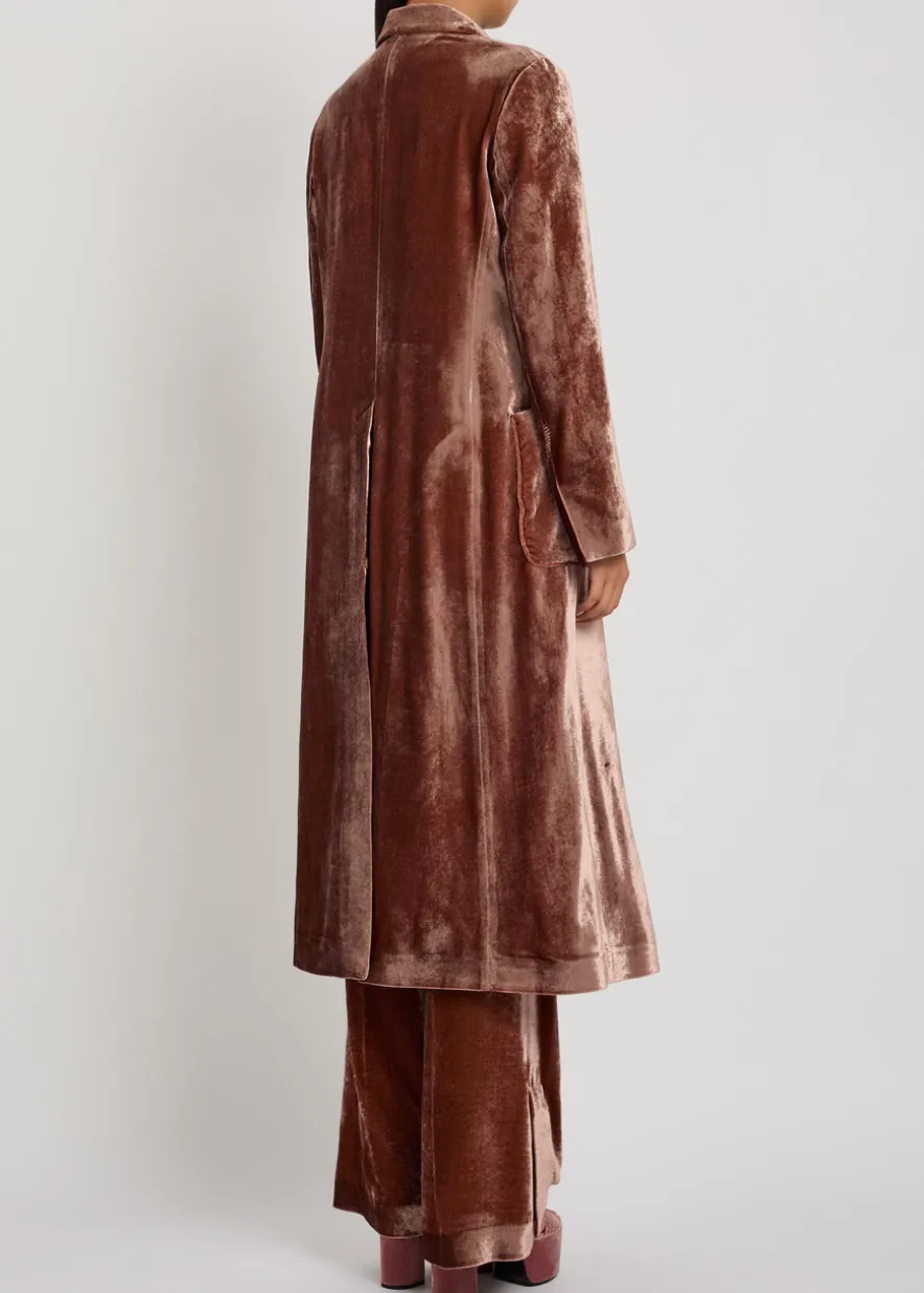 Duster tassel velvet coat