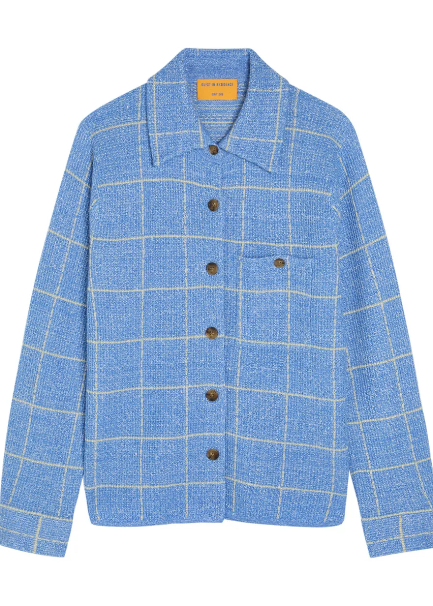Dylan plaid cashmere and linen-blend shirt