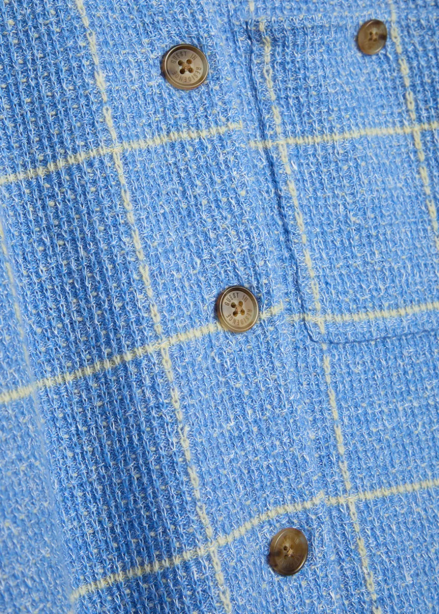 Dylan plaid cashmere and linen-blend shirt