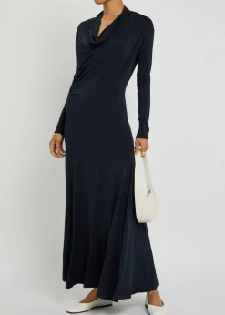 Eadan draped stretch-jersey maxi dress