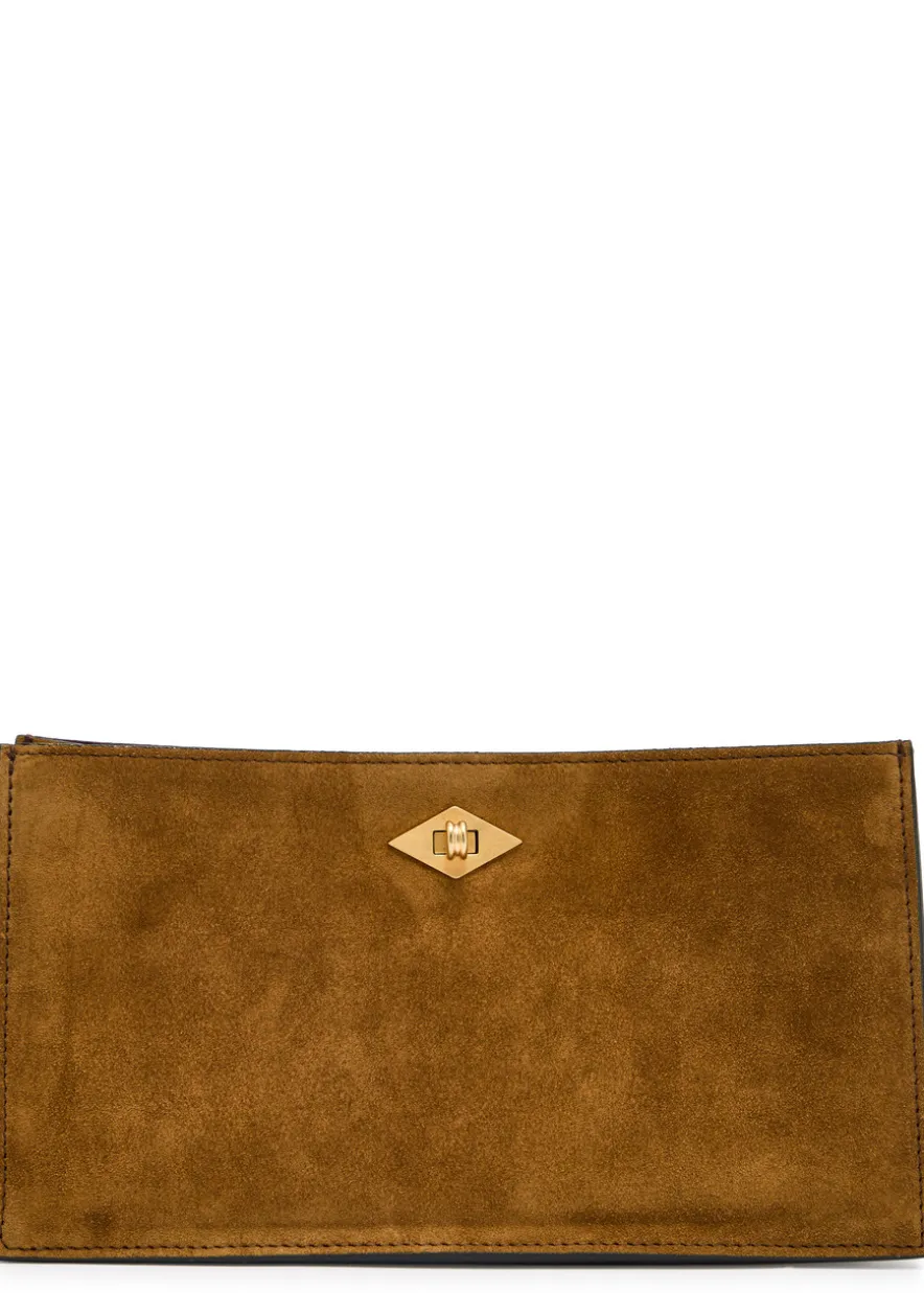Ease suede clutch
