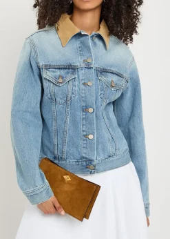 Ease suede clutch