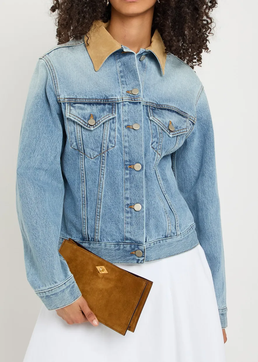 Ease suede clutch