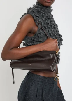 East West medium leather shoulder bag