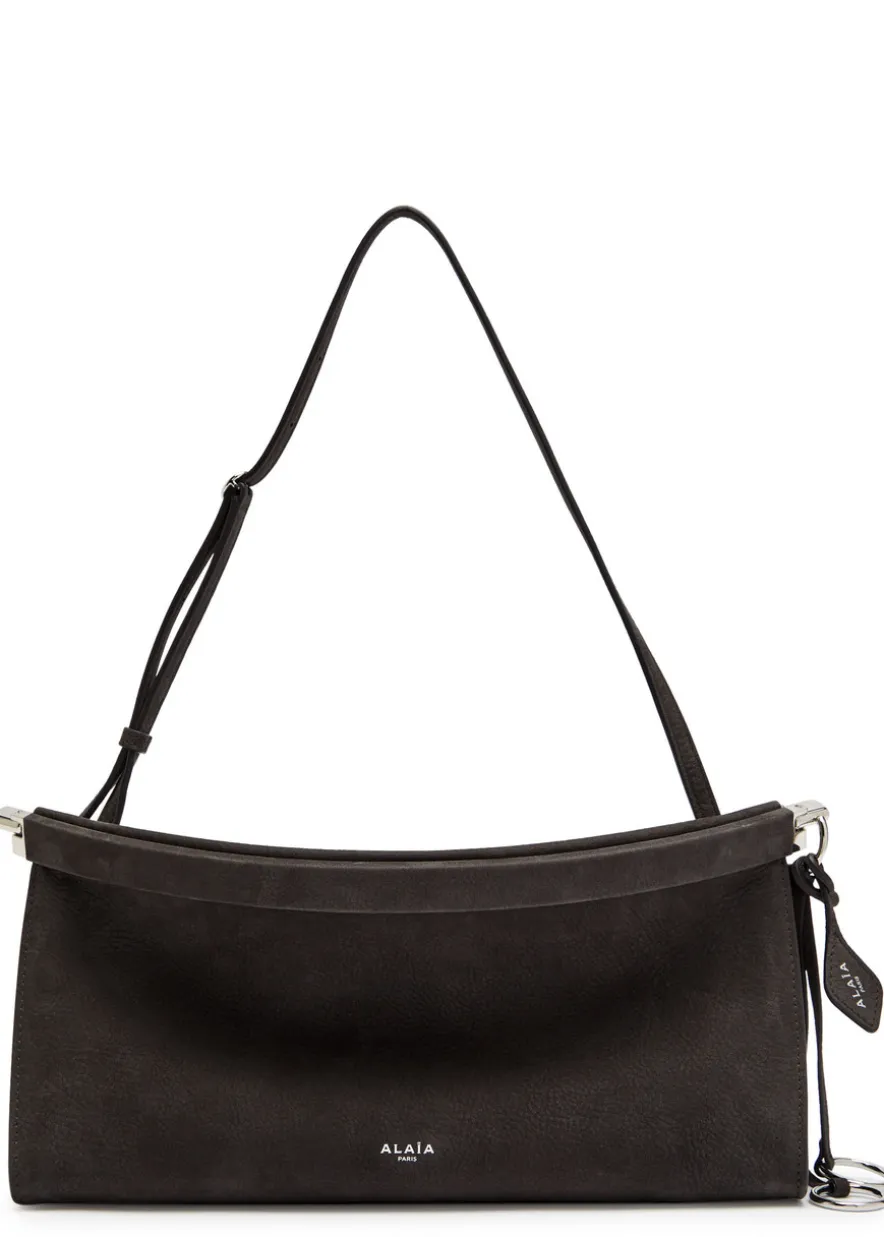 East West medium nubuck shoulder bag