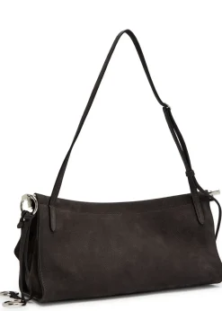 East West medium nubuck shoulder bag