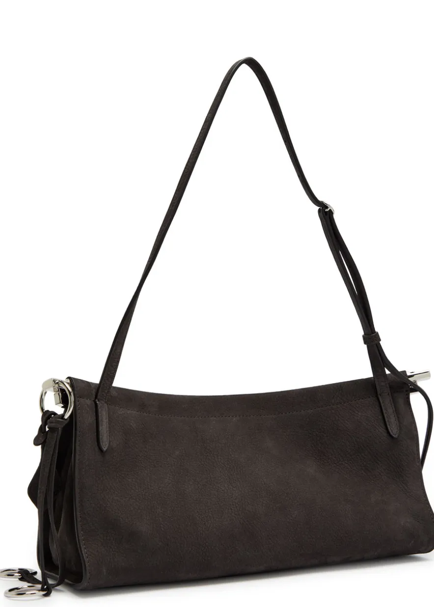 East West medium nubuck shoulder bag