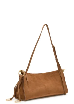 East West medium nubuck shoulder bag