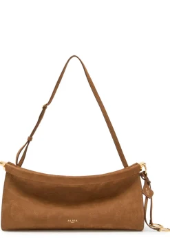 East West medium nubuck shoulder bag