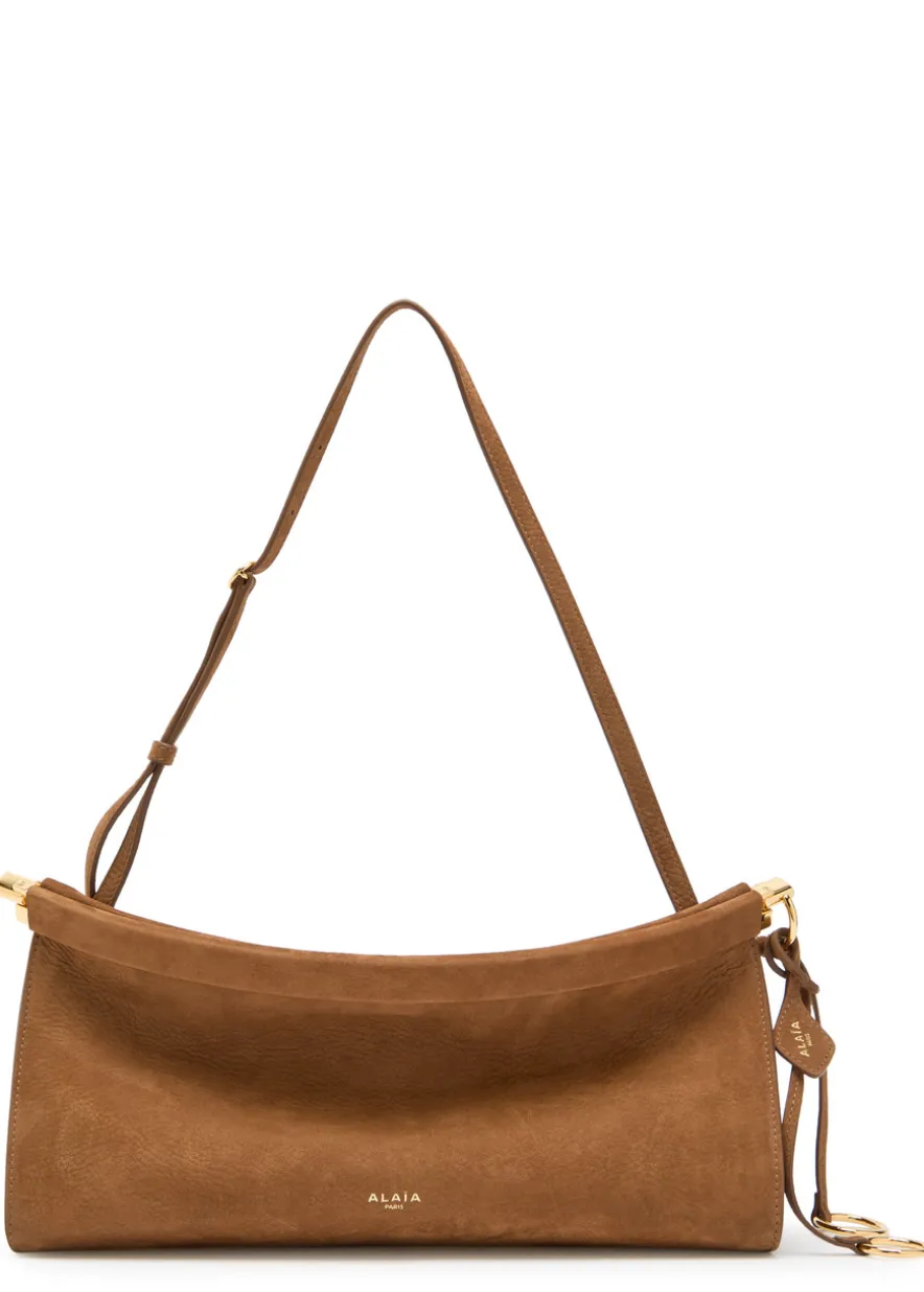East West medium nubuck shoulder bag