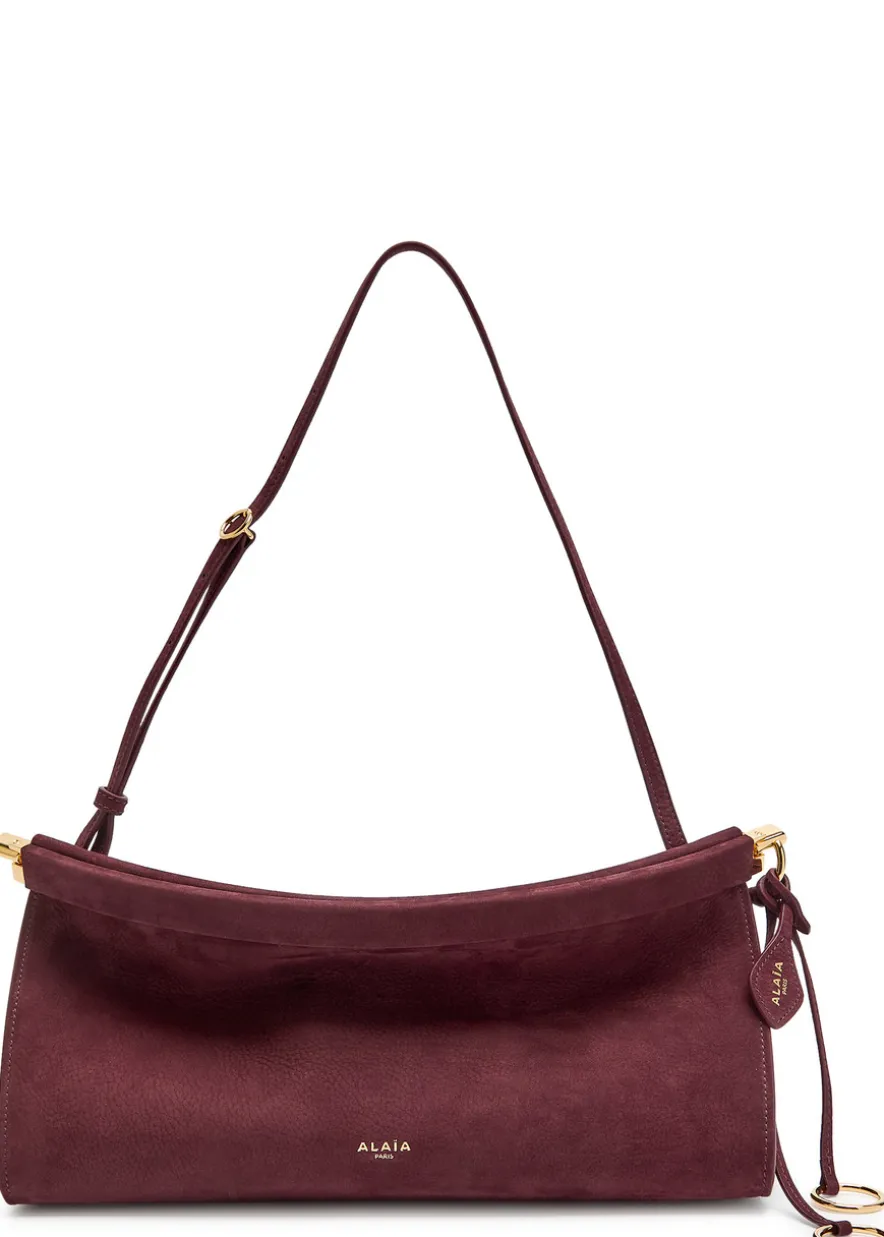East West nubuck medium shoulder bag
