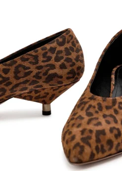 Ebisa 45 leopard-print brushed suede pumps