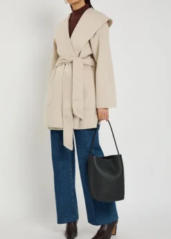 Edgemere belted wool-blend coat