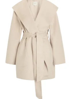 Edgemere belted wool-blend coat