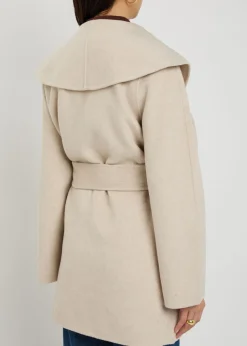 Edgemere belted wool-blend coat