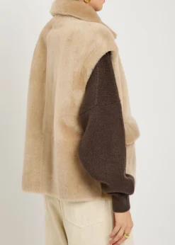 Edha shearling sleeveless jacket