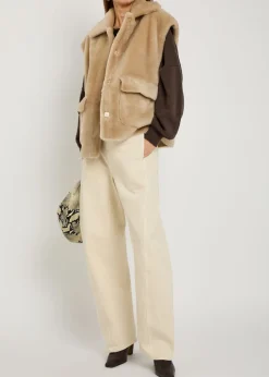Edha shearling sleeveless jacket