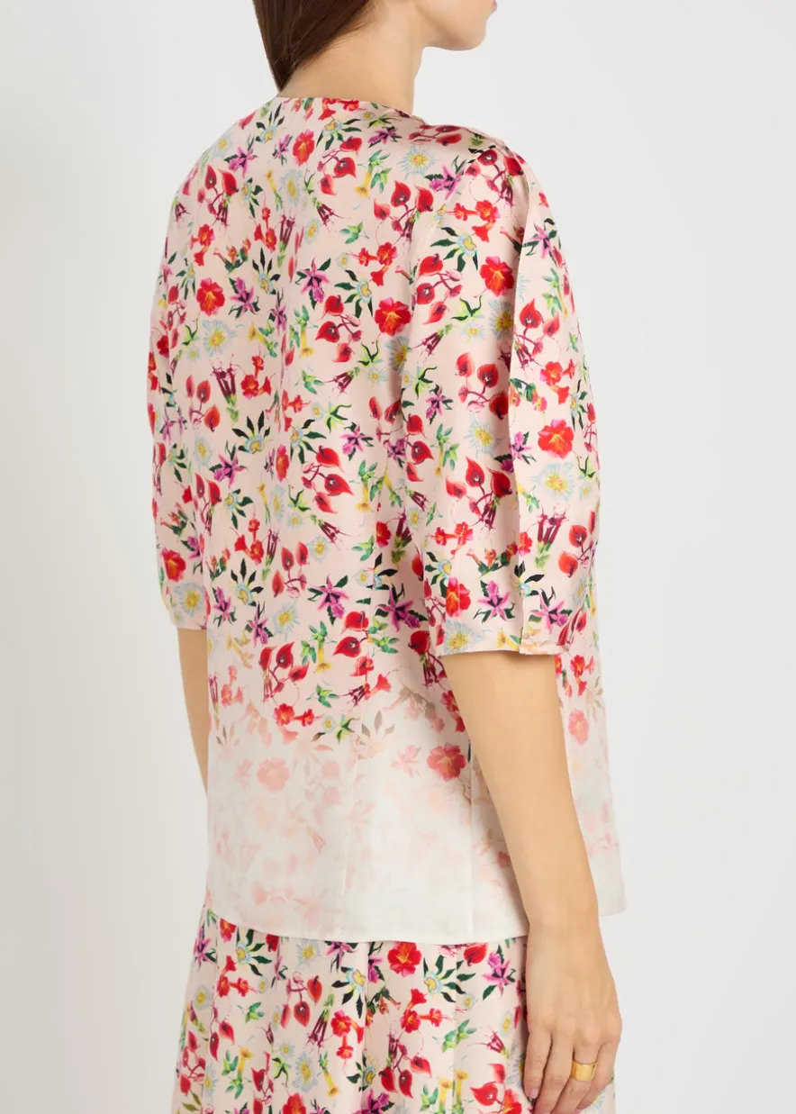 Edify floral-print silk shirt