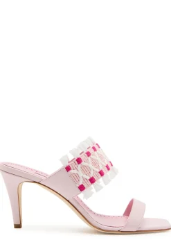 Efeso 70 embroidered leather mules