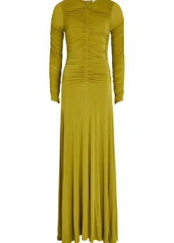 Eira ruched stretch-jersey maxi dress