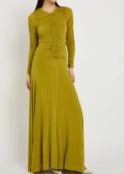 Eira ruched stretch-jersey maxi dress