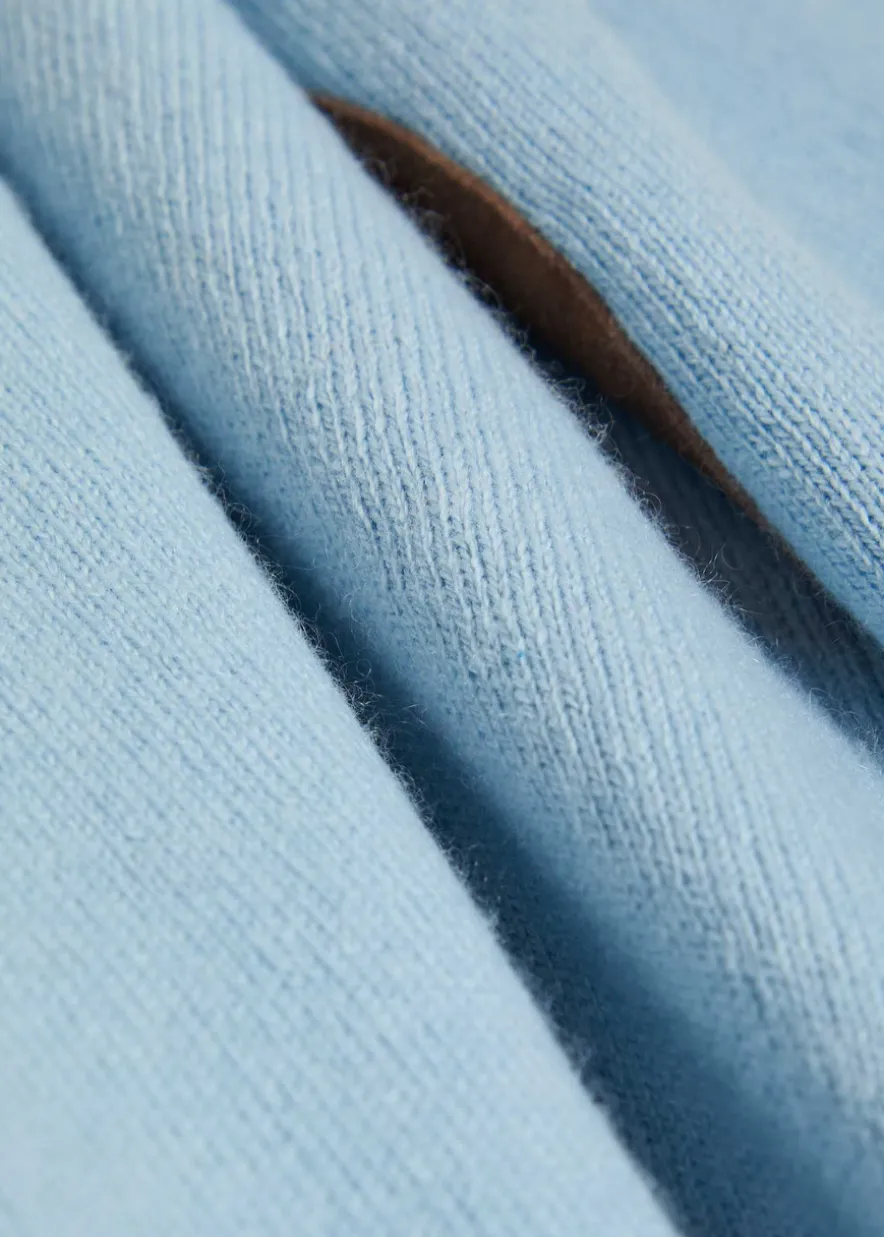 Elbow patch cotton and cashmere-blend jumper