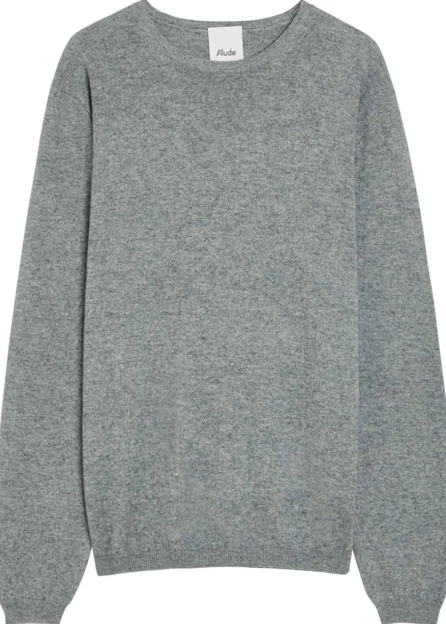 Elbow patch cotton and cashmere-blend jumper