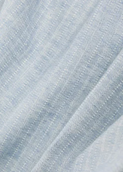 Eldon striped cotton and linen-blend jacket